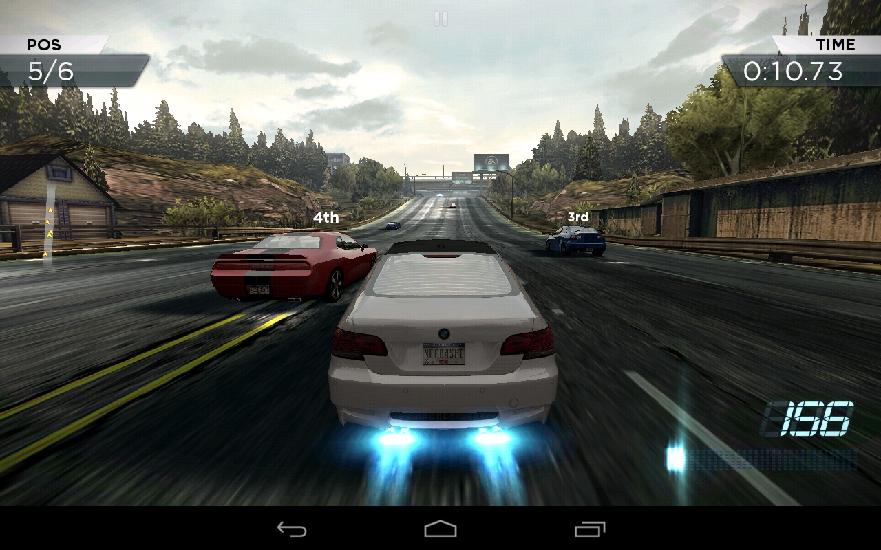 need for speed most wanted free  for android 4.1.1